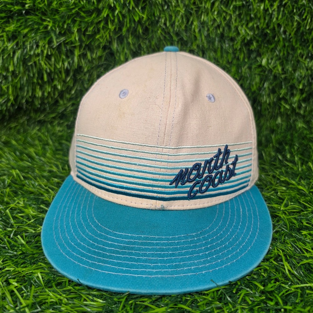 Grassroots North Coast Music Festival Hat Mens 7 1/4 Tan Teal Chicago Fitted